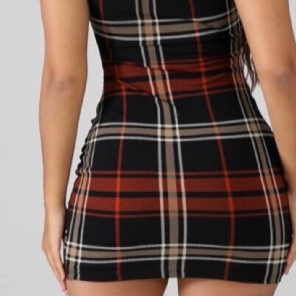 PLAID MINI DRESS - Picture 4 of 4